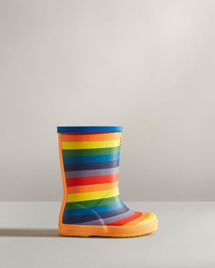 Botas de Agua Bajas Hunter First Classic Rainbow Rain Niños Multicolor Uruguay | R5J-9119