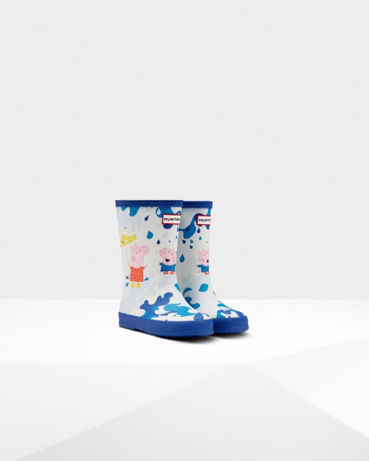 Botas de Agua Bajas Hunter First Peppa Pig Muddy Puddles Rain Niños Azules Uruguay | L0W-0453