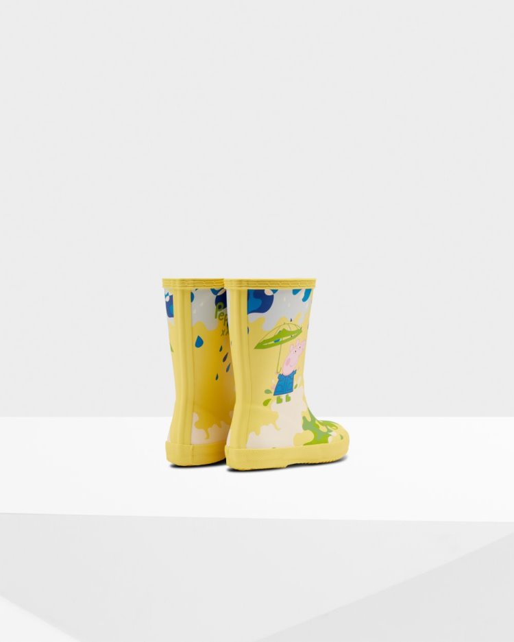 Botas de Agua Bajas Hunter First Peppa Pig Muddy Puddles Rain Niños Amarillo Uruguay | G2L-8520