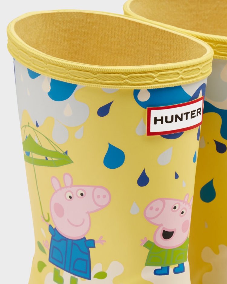 Botas de Agua Bajas Hunter First Peppa Pig Muddy Puddles Rain Niños Amarillo Uruguay | G2L-8520