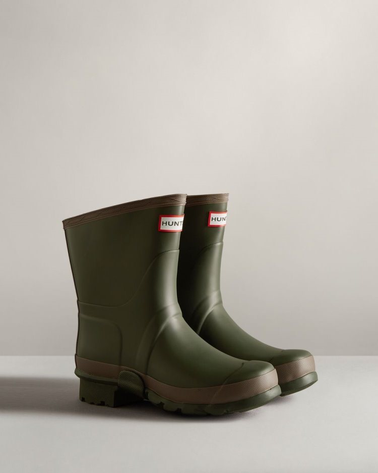 Botas de Agua Bajas Hunter Gardener Short Rain Mujer Verde Oliva Oscuro Marrones Uruguay | L9G-2639