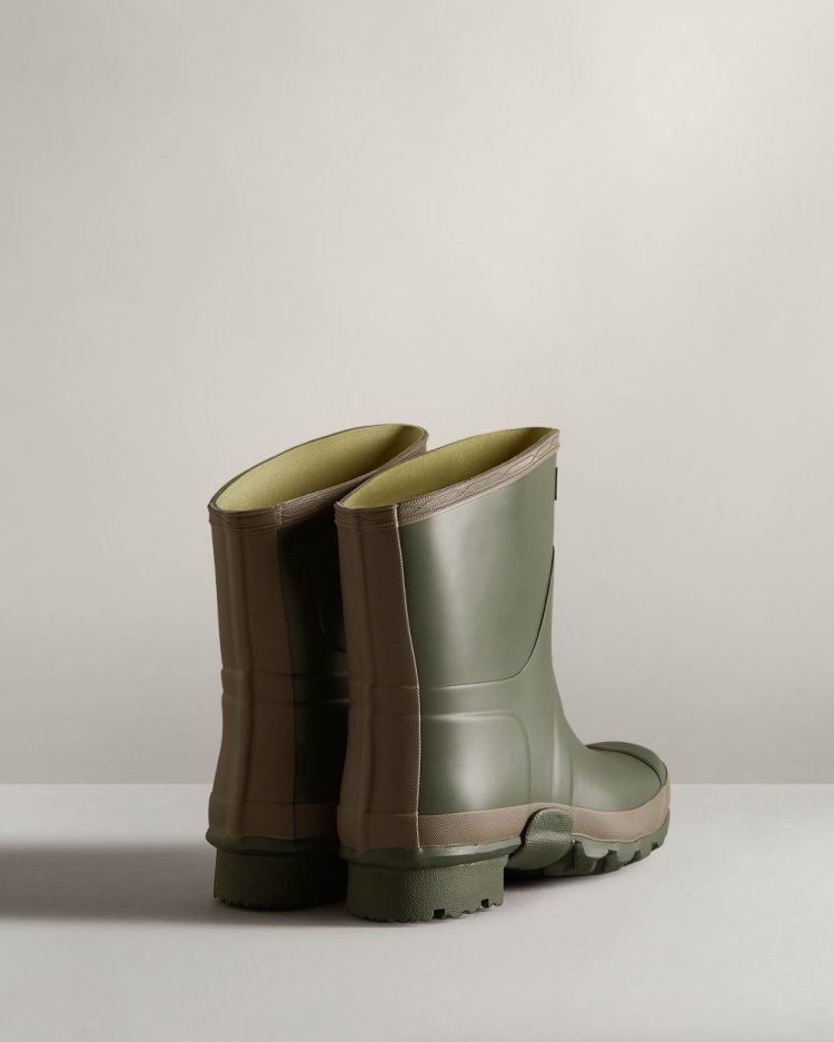 Botas de Agua Bajas Hunter Gardener Short Rain Mujer Verde Oliva Oscuro Marrones Uruguay | L9G-2639