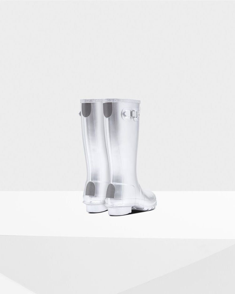 Botas de Agua Bajas Hunter Metallic Rain Niños Plateadas Uruguay | I5T-3878