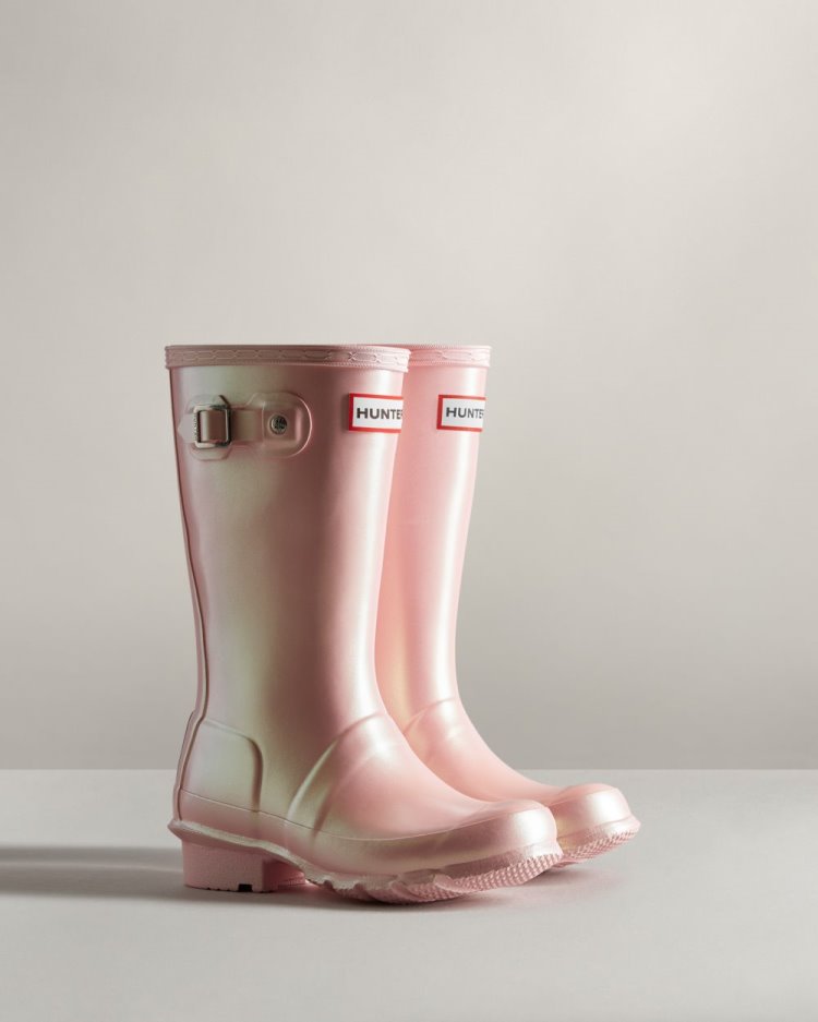 Botas de Agua Bajas Hunter Nebula Rain Niños Rosas Uruguay | K8B-7164