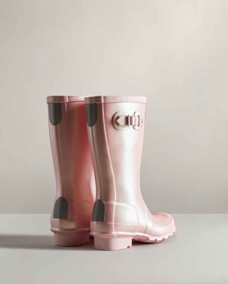 Botas de Agua Bajas Hunter Nebula Rain Niños Rosas Uruguay | K8B-7164