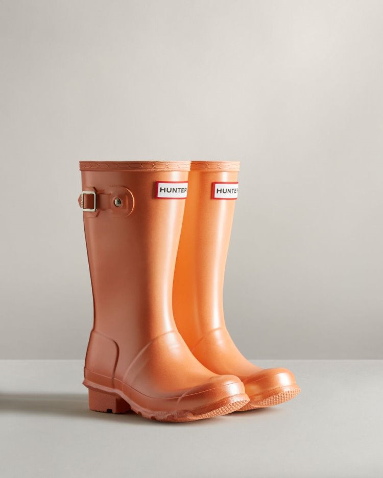 Botas de Agua Bajas Hunter Nebula Rain Niños Coral Uruguay | F3D-8881