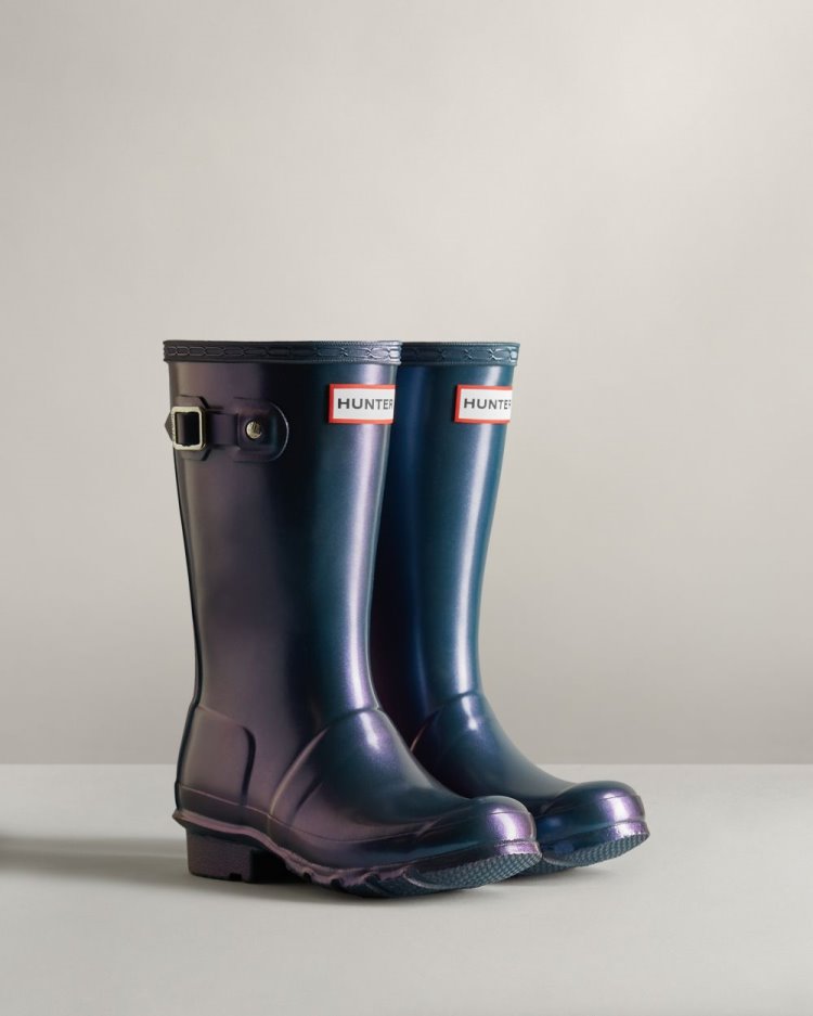 Botas de Agua Bajas Hunter Nebula Rain Niños Azules Uruguay | W2D-2144