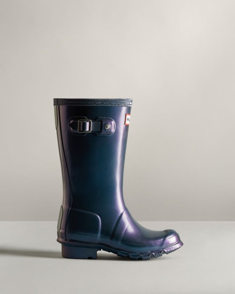 Botas de Agua Bajas Hunter Nebula Rain Niños Azules Uruguay | W2D-2144