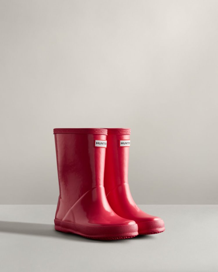 Botas de Agua Bajas Hunter Original First Classic Gloss Rain Niños Rosas Uruguay | G3G-2701