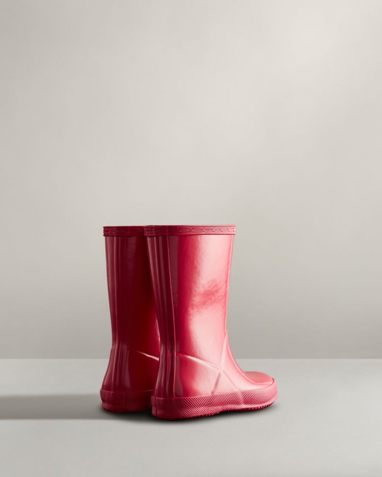 Botas de Agua Bajas Hunter Original First Classic Gloss Rain Niños Rosas Uruguay | G3G-2701