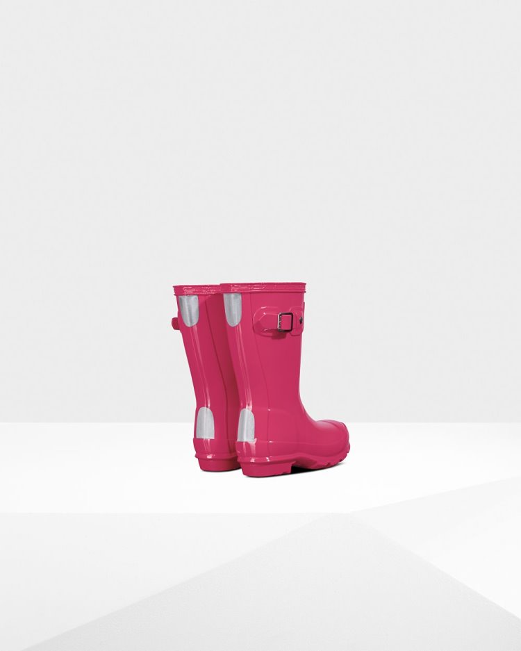 Botas de Agua Bajas Hunter Original Gloss Rain Niños Rosas Uruguay | A7E-8169