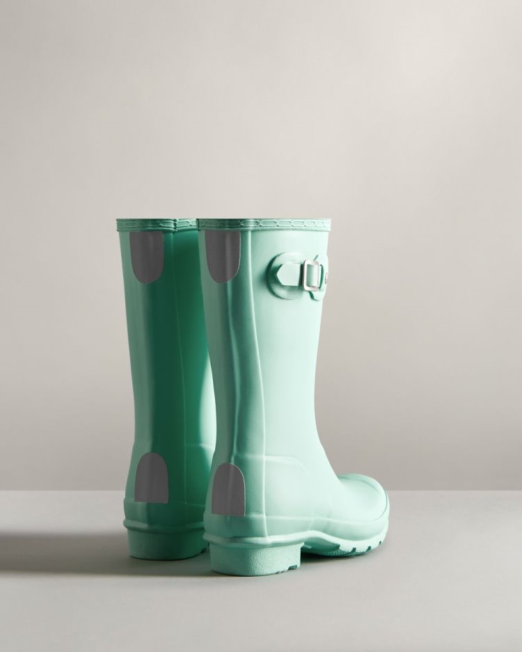 Botas de Agua Bajas Hunter Original Rain Niños Verde Menta Uruguay | V0F-1019