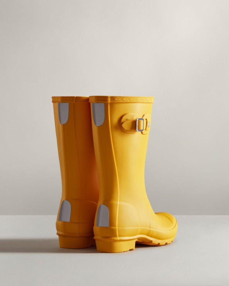 Botas de Agua Bajas Hunter Original Rain Niños Amarillo Uruguay | C3G-9370