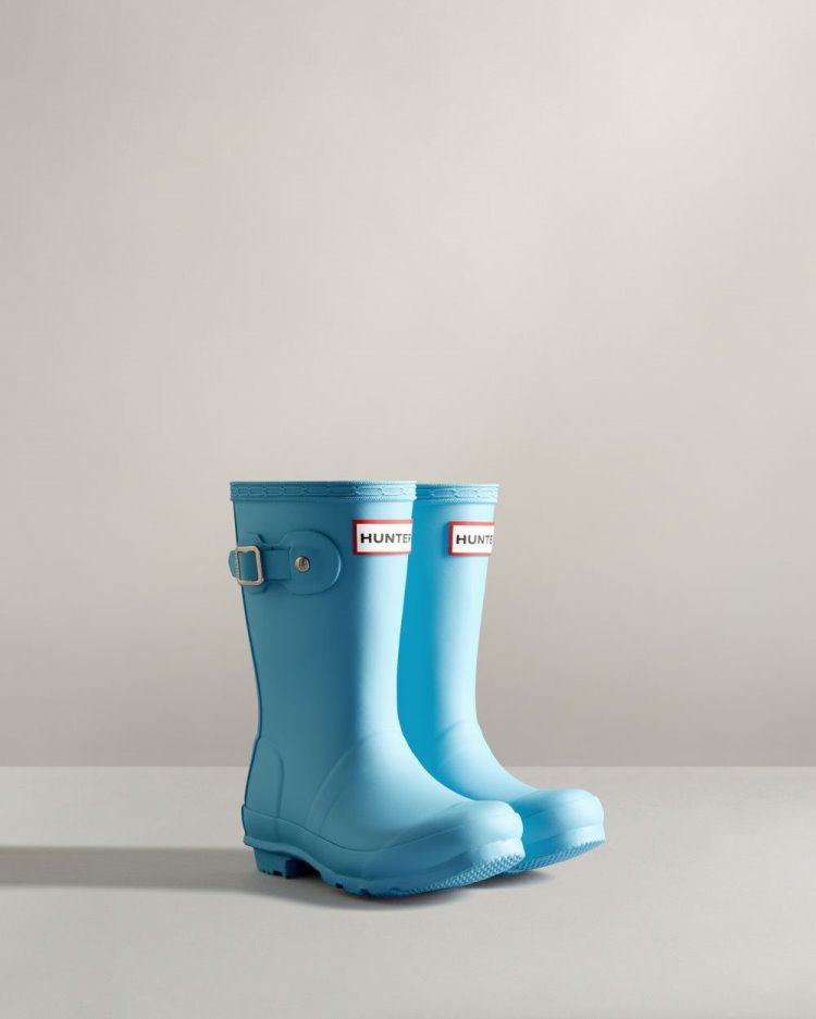 Botas de Agua Bajas Hunter Original Rain Niños Azules Uruguay | L9D-4161