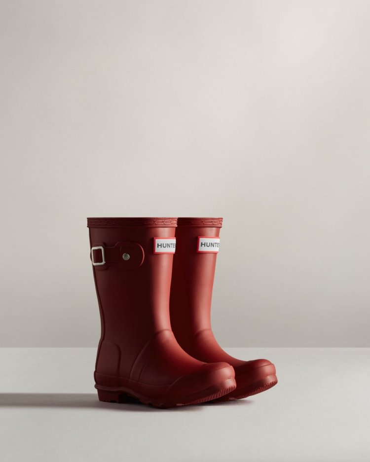 Botas de Agua Bajas Hunter Original Rain Niños Rojas Uruguay | I6G-0194