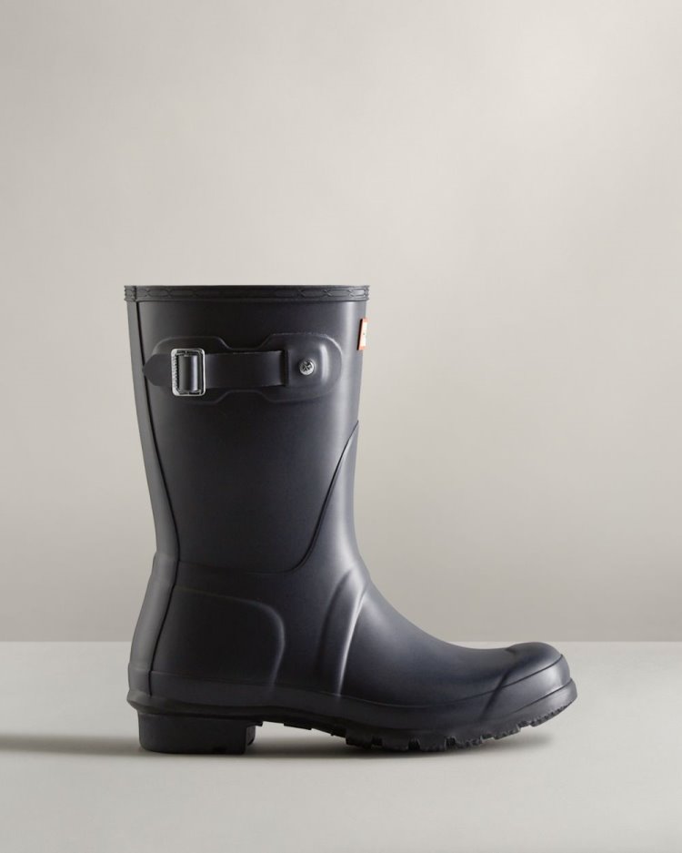 Botas de Agua Bajas Hunter Original Short Rain Mujer Azul Marino Uruguay | T2Z-9405