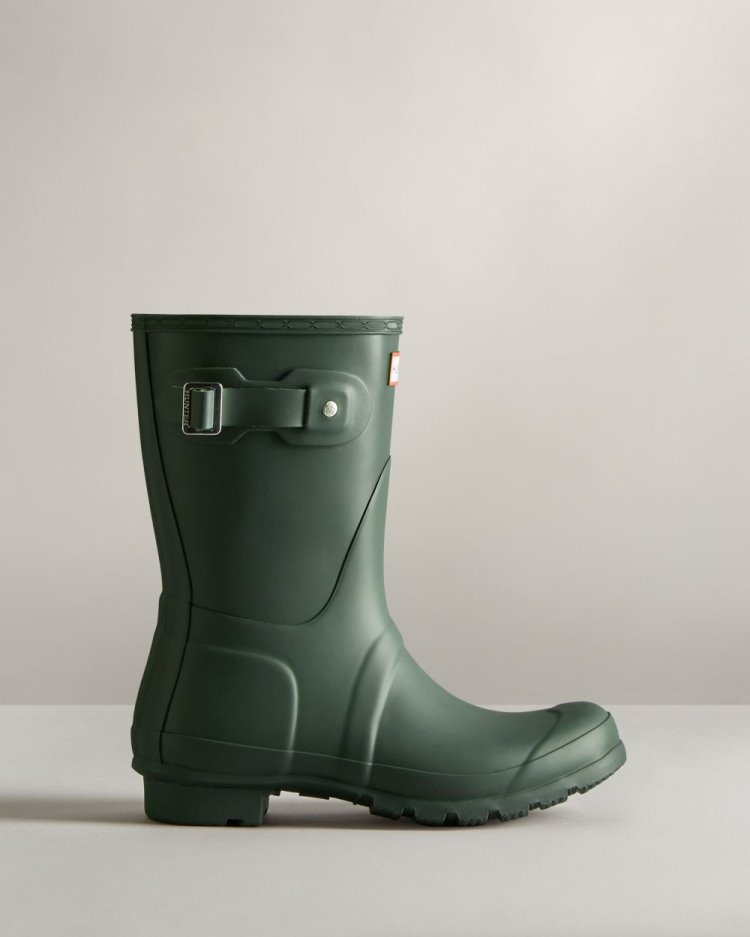 Botas de Agua Bajas Hunter Original Short Rain Mujer Verde Uruguay | D2C-2355