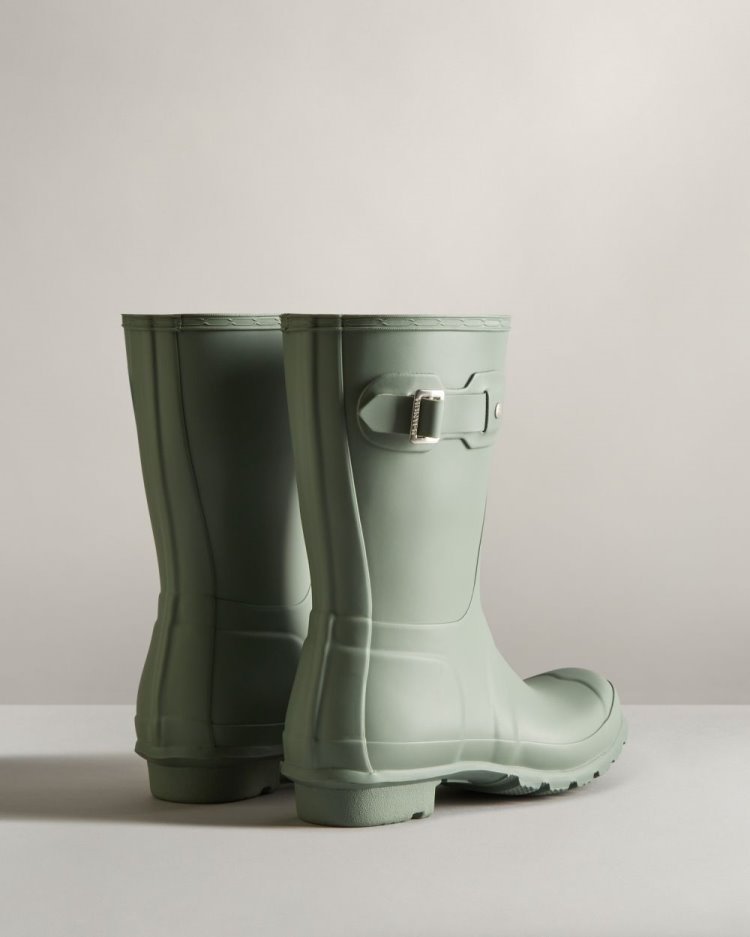 Botas de Agua Bajas Hunter Original Short Rain Mujer Verde Claro Uruguay | J0I-5060