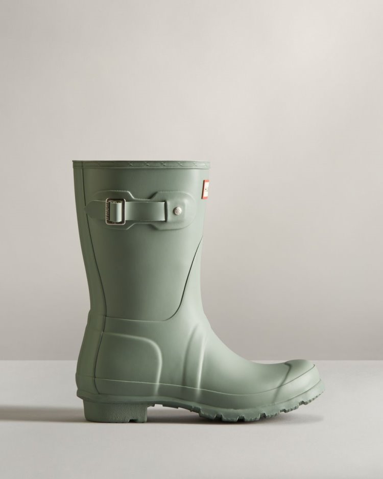 Botas de Agua Bajas Hunter Original Short Rain Mujer Verde Claro Uruguay | J0I-5060