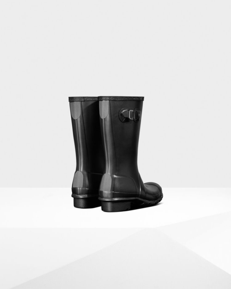 Botas de Agua Bajas Hunter Pearlized Rain Niños Negras Uruguay | Q3F-3268