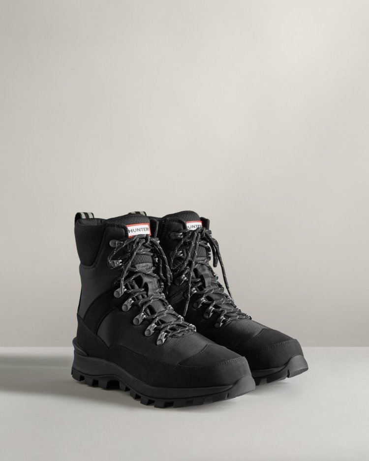 Botas de Invierno Hunter Insulated Recycled Polyester Commando Hombre Negras Uruguay | U1Q-4157