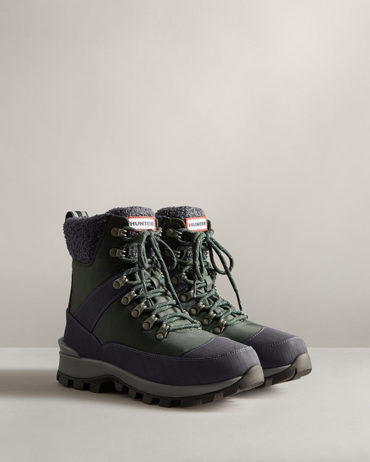 Botas de Invierno Hunter Insulated Recycled Polyester Commando Mujer Verde Azul Marino Uruguay | U5Z-8628