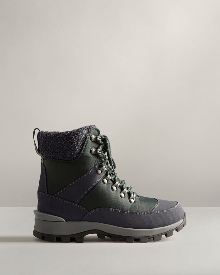 Botas de Invierno Hunter Insulated Recycled Polyester Commando Mujer Verde Azul Marino Uruguay | U5Z-8628