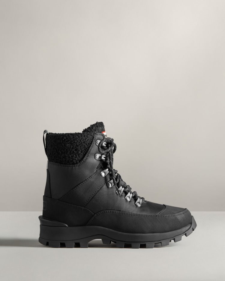 Botas de Invierno Hunter Insulated Recycled Polyester Commando Mujer Negras Uruguay | K3C-4995