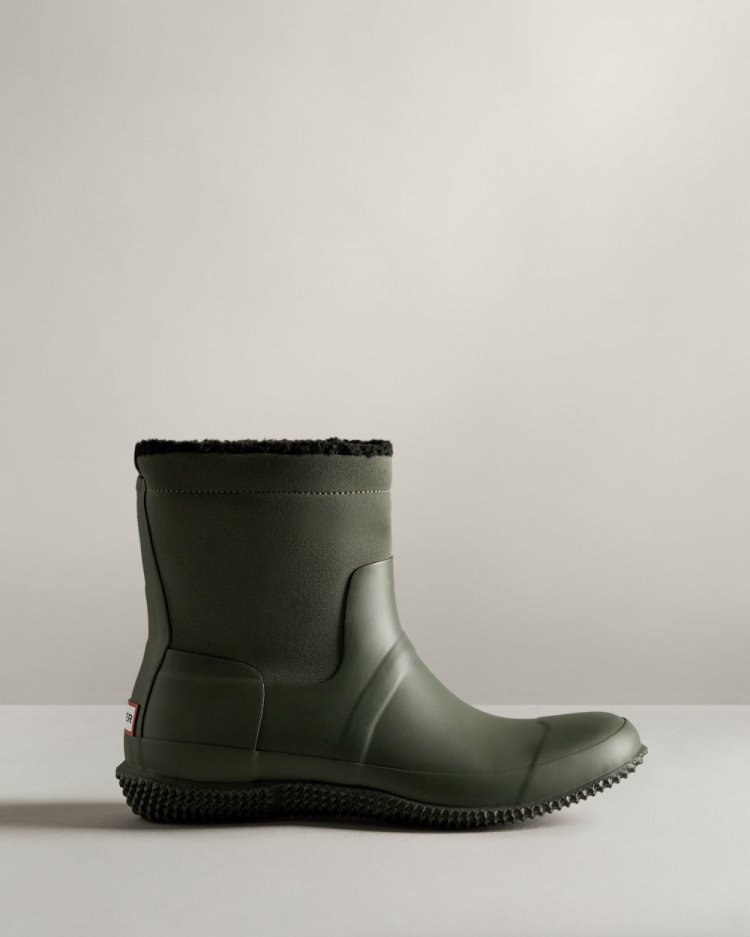 Botas de Invierno Hunter Insulated Roll Top Sherpa Hombre Verde Oliva Oscuro Uruguay | P6F-1357