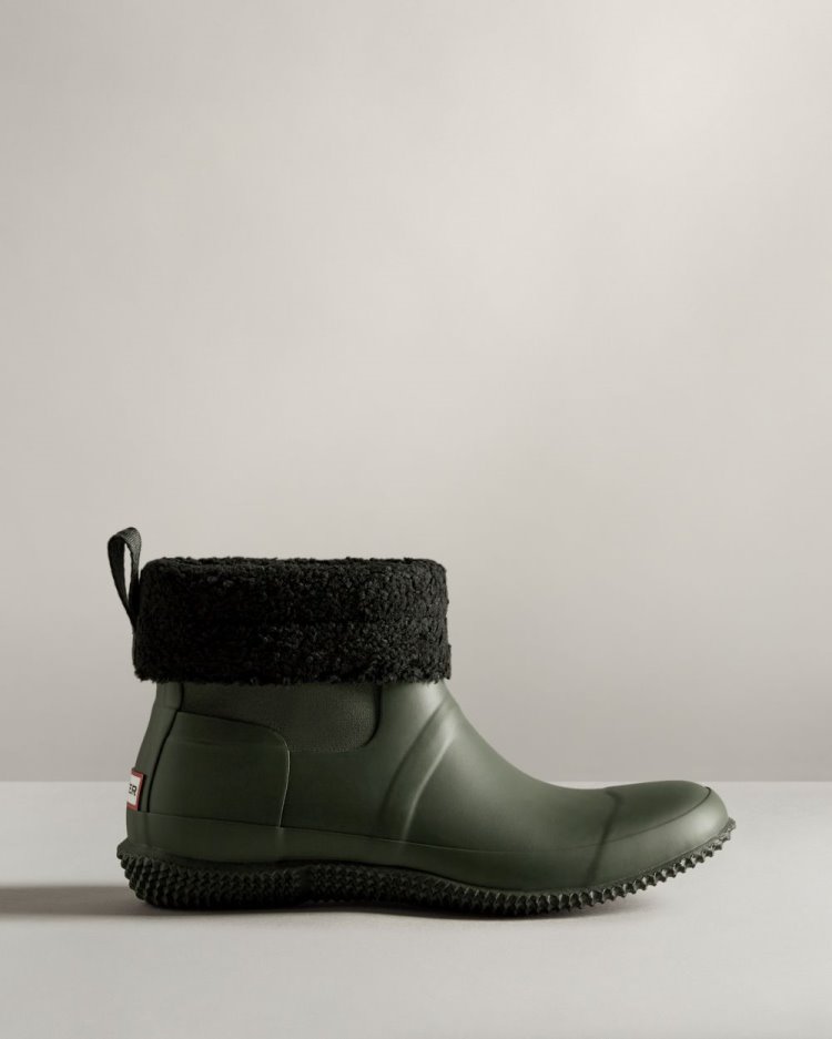 Botas de Invierno Hunter Insulated Roll Top Sherpa Hombre Verde Oliva Oscuro Uruguay | P6F-1357