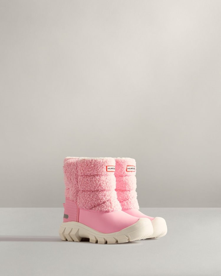 Botas de Nieve Hunter Insulated Sherpa Snow Niños Rosas Uruguay | Y4Y-1103