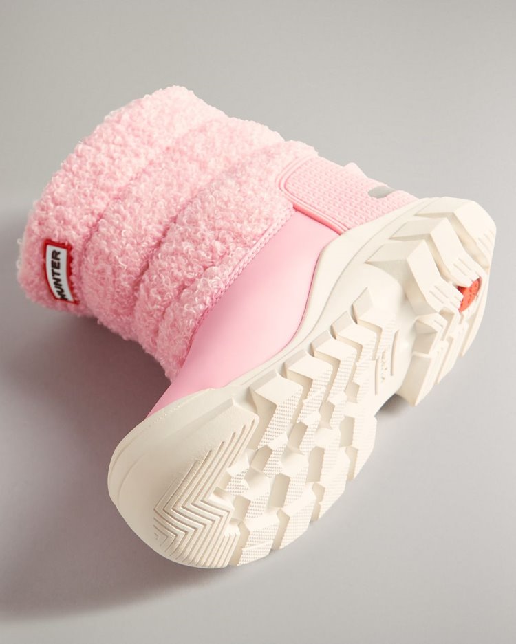 Botas de Nieve Hunter Insulated Sherpa Snow Niños Rosas Uruguay | Y4Y-1103