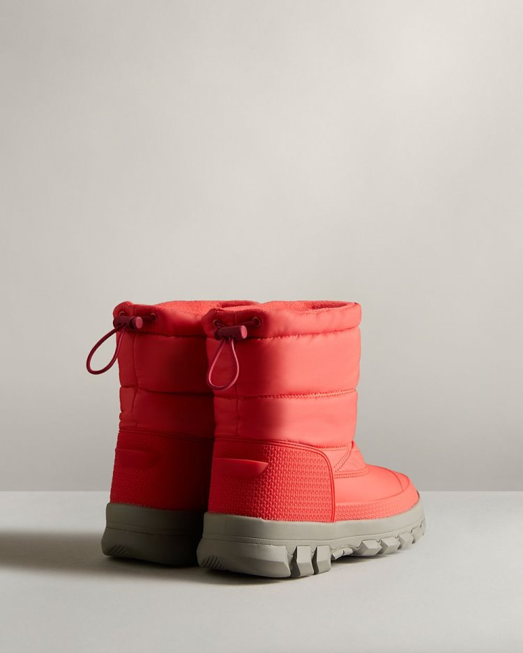 Botas de Nieve Hunter Insulated Short Snow Mujer Rojas Uruguay | H2R-9734