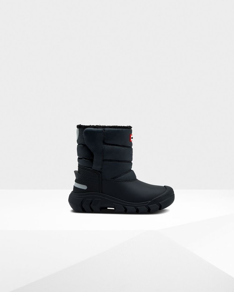 Botas de Nieve Hunter Insulated Snow Niños Negras Uruguay | V5I-1671