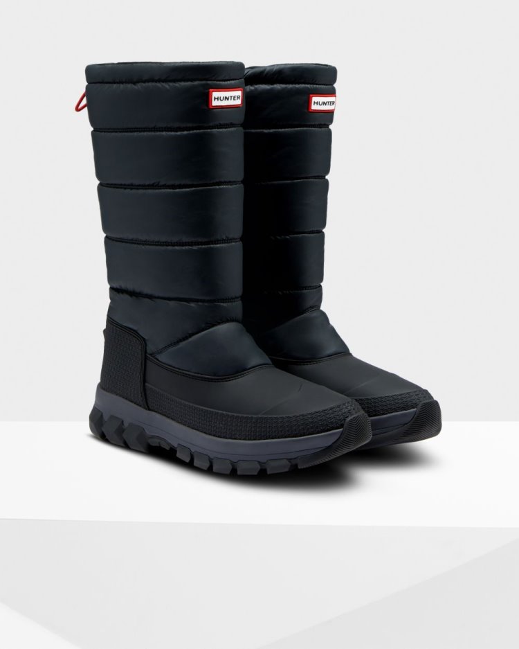 Botas de Nieve Hunter Insulated Tall Snow Hombre Negras Uruguay | F6D-7114