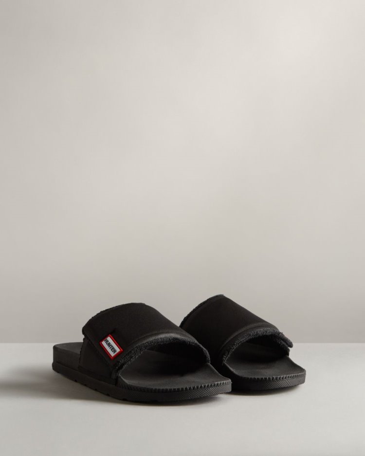 Chanclas Hunter Adjustable Slides Mujer Negras Uruguay | A9U-8106