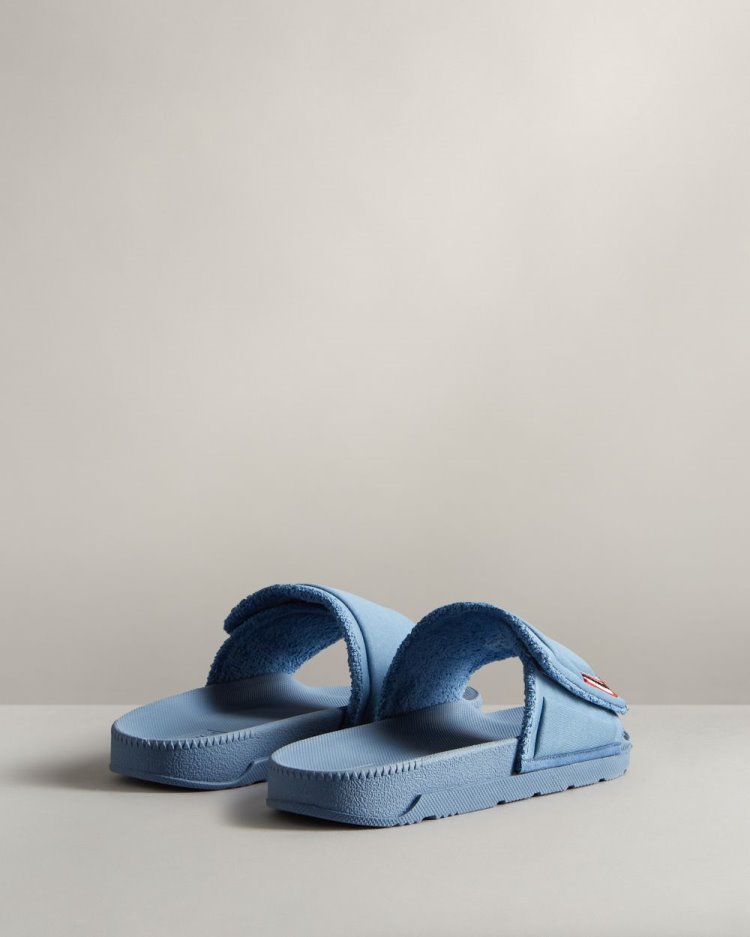 Chanclas Hunter Adjustable Slides Mujer Azules Uruguay | G7P-2596