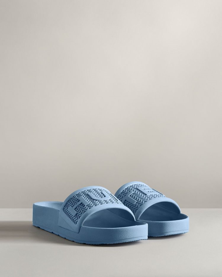 Chanclas Hunter BLOOM™ Slides Hombre Azules Uruguay | W3S-8479