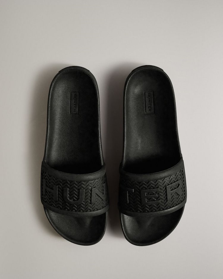 Chanclas Hunter BLOOM™ Slides Mujer Negras Uruguay | B0K-1413