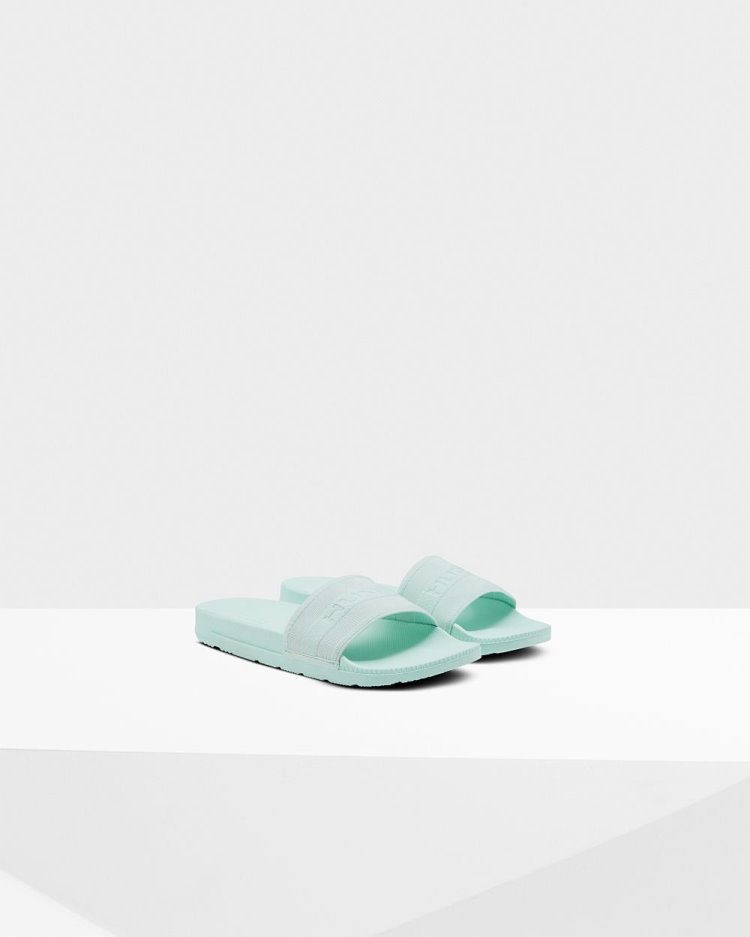 Chanclas Hunter Elastic Slides Mujer Verde Menta Uruguay | B0R-9226