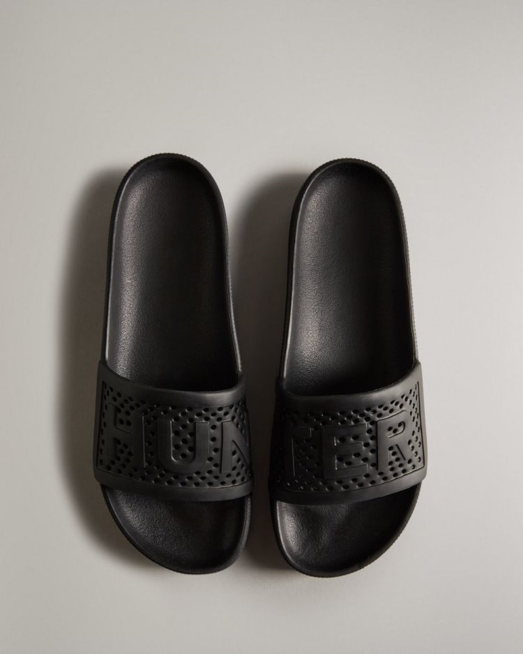 Chanclas Hunter Lightweight Moulded Slides Hombre Negras Uruguay | I3H-3588