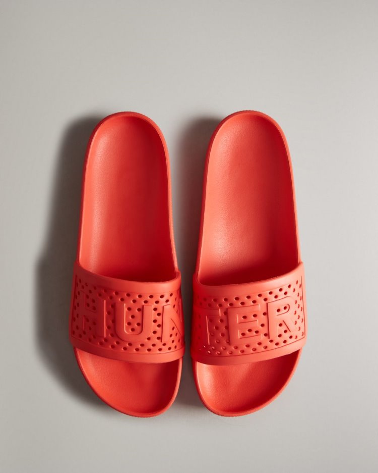 Chanclas Hunter Lightweight Moulded Slides Hombre Rojas Uruguay | L2Y-8816