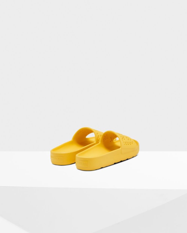 Chanclas Hunter Lightweight Moulded Sliders Mujer Amarillo Uruguay | A4U-5552