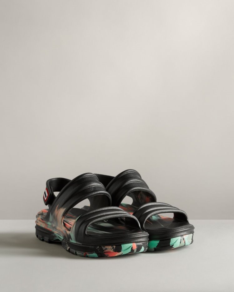 Sandalias Hunter BLOOM™ Marble Mujer Negras Uruguay | G1H-3887