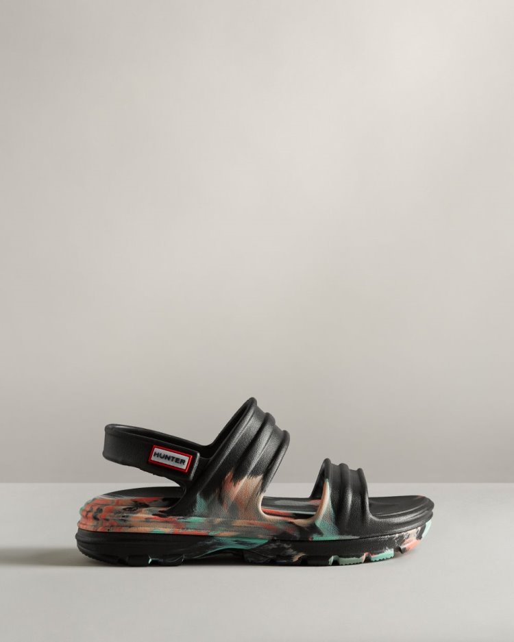 Sandalias Hunter BLOOM™ Marble Mujer Negras Uruguay | G1H-3887